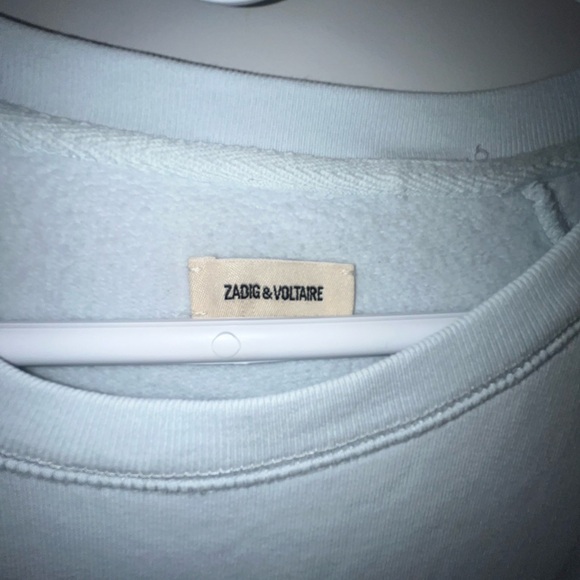 Zadig & Voltaire Upper Amour Gradient Strass Sweatshirt Amour light blue - Picture 4 of 4